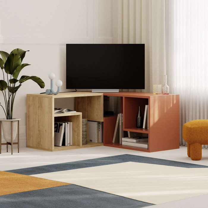 Hanah Home Soporte para TV Glis - Roble Zafiro y Canela Hanah Home Soporte para TV Glis - Roble Zafiro y Canela